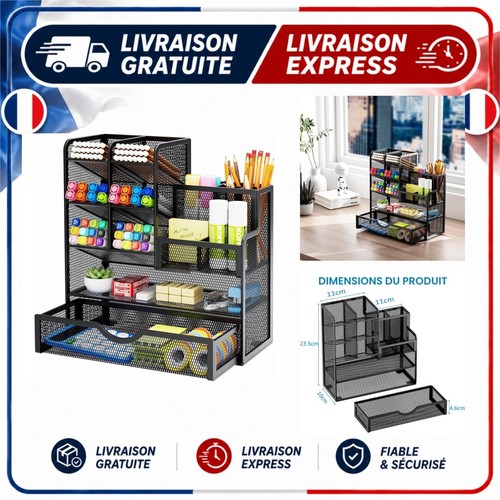 Organiseur bureau métal 12 - bureau,