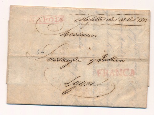 Lettre napoli par estafette - lettre,