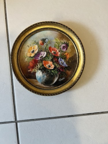 Peinture ronde nature morte