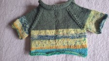 Pull Tricot, pour 28 - 30 CM Oursons Ou Poupées Handarbeit - Pièce Unique