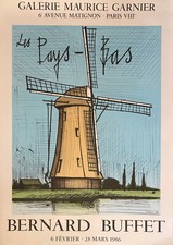 Bernard Buffet Original Poster Lithograph 1986 Abstraction Miserabilist