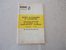 Notice Utilisation & Entretien des Moteurs Bernard Types 17bis.117bis.217...