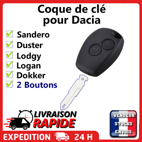 Coque clef pour - de, dacia