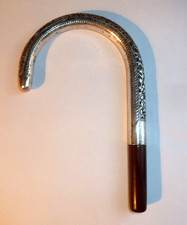 ANCIEN POMMEAU DE CANNE ARGENT