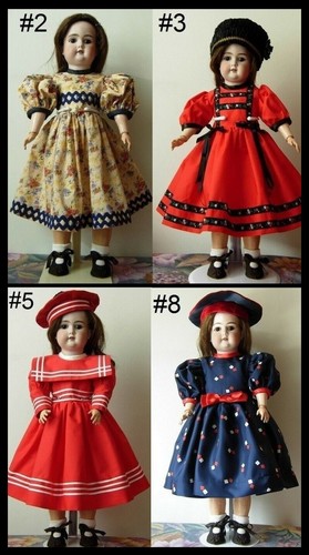 Robe poupée ancienne sfbj - robe,
