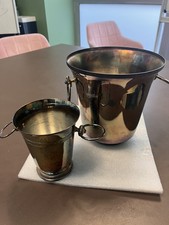2 X SEAU A CHAMPAGNE NEO-CLASSIQUE BUCKET METAL ARGENTE