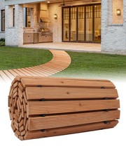 VEVOR Chemin de Jardin Bois Déroulant Allée Incurvée Extérieur Terrasse 253x43cm