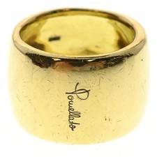 Pomellato 18k Yellow Gold Wide Band Ring US5.25 15.6grams w/Original Storage Bag