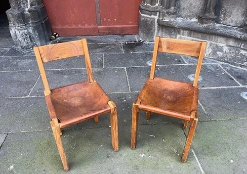 Paire chaises authentiques - paire,
