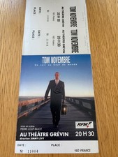 billet ticket place de concert TOM NOVEMBRE