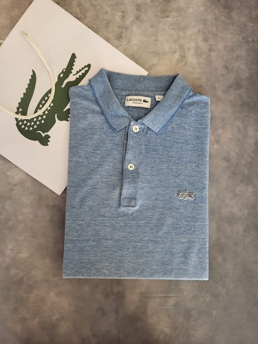 Polo lacoste bleu - polo, 50%lin