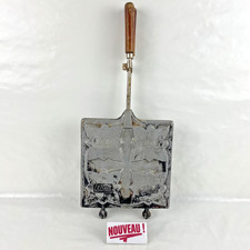 ➜MONSIEUR WAFFLE MAKER/DEVICE CRUNCH MOLD x4 The Star Vintage Antique 1950s