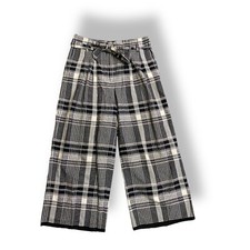 Anthropologie Ett:twa Culottes Luca Plaid Wide Leg Pants Womens 4