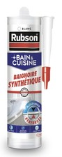 Mastic silicone blanc joint étanchéité douche baignoire évier jacuzzi lavabo RUB