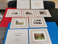 6 bois gravés  Lemarié Fables de La Fontaine  Les Heures Claires. EB MAR  015-12