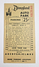 1955 Disneyland Parking Ticket Opening Year Rare Unused