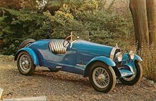 Postcard 1926 Bugatti Type 38 Roadster - Saddle River, New Jersey
