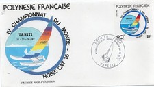FDC / PREMIER JOUR POLYNESIE PAPEETE 1982 CHAMPIONNAT DU MONDE HOBIE CAT 16