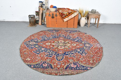 Tapis rond turc vintage - tapis,