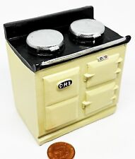 Maison de Poupées Aga Cuisinière Four Unité Crème 1:12 Échelle S Meuble Cuisine