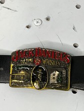 JACK DANIELS rare multicolore OLD TIME TENNESSEE WHISKY BELT VINTAGE. 1989