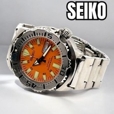 Montre de plongée automatique SEIKO Orange Monster 200 m 7S26-0350 en acier i...