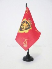 DRAPEAU DE TABLE ETENDARD ROYAL DE BELGIQUE 15x15cm - PETIT DRAPEAUX DE BUREAU R