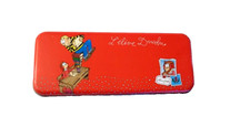 L'ELEVE DUCOBU SCHOOL KIT (PENCASE) METALLIC RED COLOR (USED)