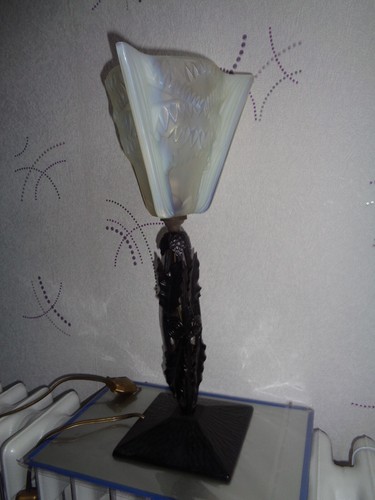 Lampe bureau pied fer - pied, en
