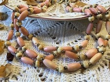 Collier perles bois 3 rangs