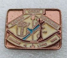 Archery Pins Archery, Archery Hunting 1990. Copper Version 26x36mm