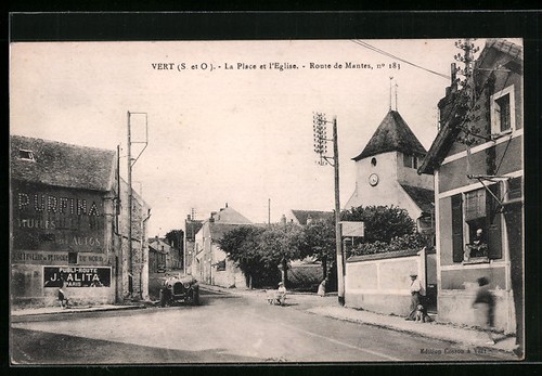 Cpa vert place et - cpa, vert,