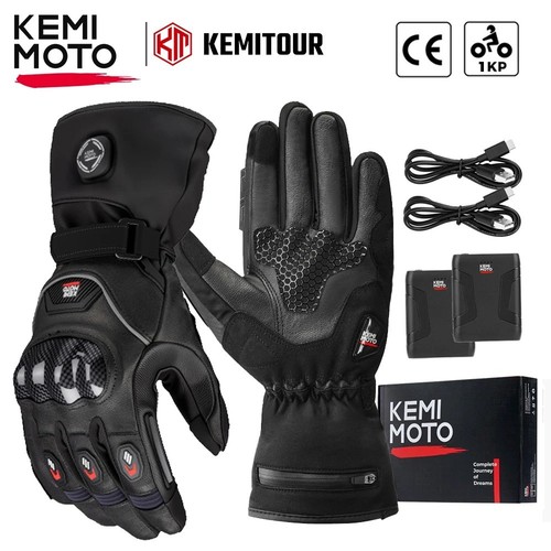 Gants moto chauffants cuir - gants,