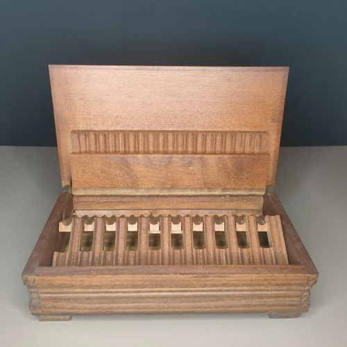Wooden cigarette case box - wooden, with