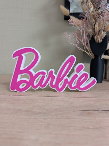Barbie enseigne logo - enseigne, 3d