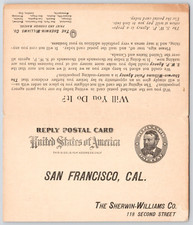 1904 Sherwin Williams Co Fold Out Reply Response Postcard