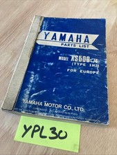 Yamaha XS500 1976 1H2 liste catalogue pièces détachée XS 500 500XS