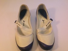 RIDER  SHOES WOMENS 6 WHITE/BLUE? BALLET FLATS MARY JANES