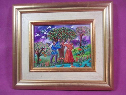 Tableau art naïf - , signé