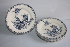 6 assiettes plates en faïence