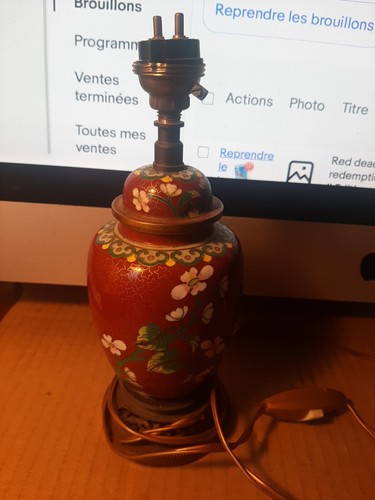 Lampe emaux cloisonne - ,