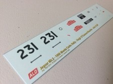 1960 MONTE CARLO #231 JAGUAR MK.1 O'CONNOR-ROURKE/CUFF 1:43 DECALS