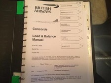 British Airways Concorde Load & Balance Manuals on PDF sent by email wetransfer