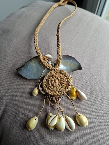 Collier coquillage naturel - collier,