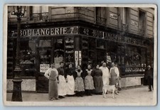 Paris France Postcard Boulangerie Patisserie Bread Store c1920's RPPC Photo