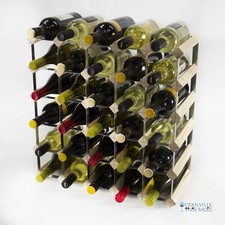 Cranville Vin Rack Rangement 30 Bouteille Pin Bois et Métal Rack Vin Assemblé