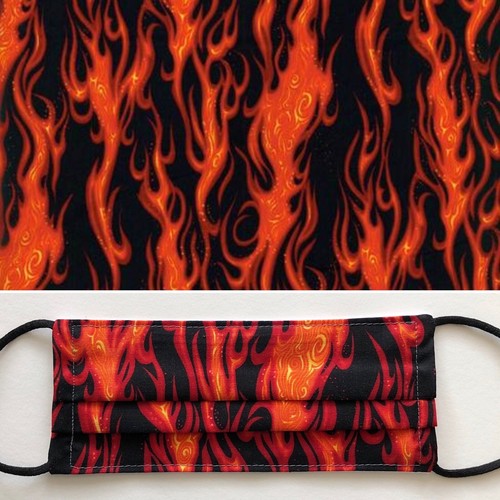 Flame face mask with - flame, wire