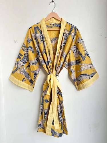 Robe kimono courte coton - en,