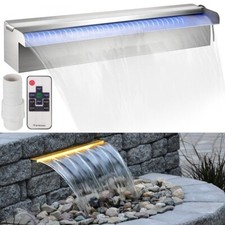 VEVOR Fontaine de la Piscine, Étang Argent 220V en Acier Inoxydable