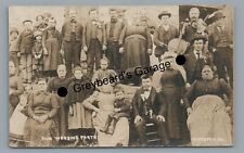 RPPC "Hun" Wedding Party German PITTSTON PA Luzerne County Real Photo Postcard